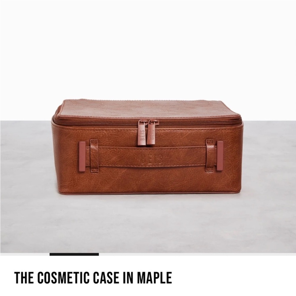 Brown Leather Men's Cosmetic Case